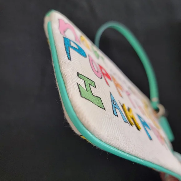 Coach Poppy Signature & Multi-Color Zippered Wristlet - Picture 3 of 14